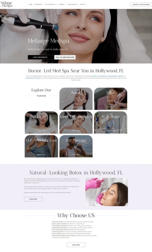 Melange Med Spa Modern Site